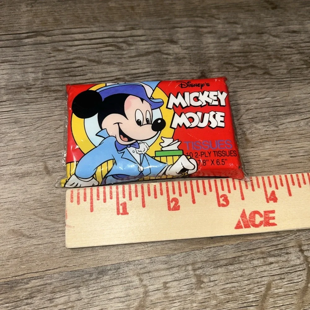 SEALED Vintage Disney Mickey‎ Mouse Facial Tissues Mickey Blue Suit Top Hat